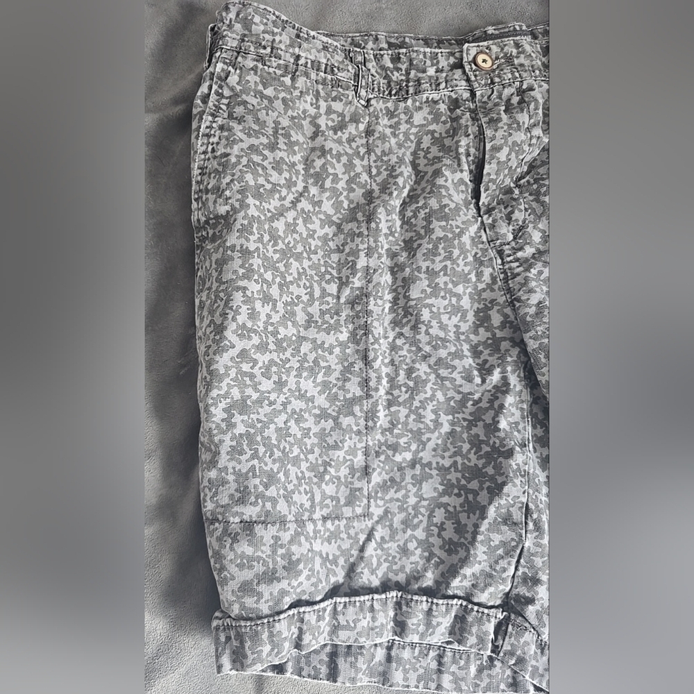 Slate & Stone Shorts Mens 34 Light & Dark Grays Chino Denim Botanical Men's - Picture 2 of 10